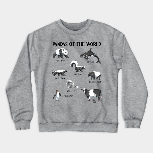 Funny Animals Panda of the World Pun Names for Kids, Men and Women Crewneck Sweatshirt by Arteestic